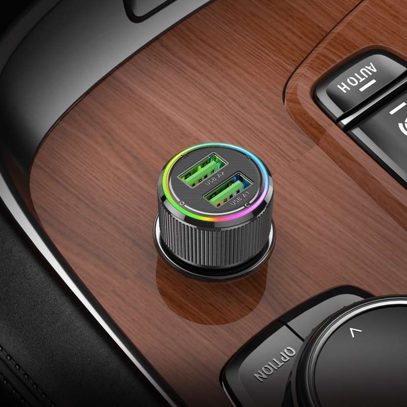 hoco NZ14 Guerrero 36W Dual-port USB Car Charger(Black)