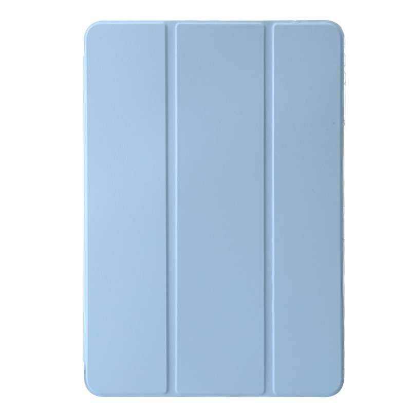 For Xiaomi Pad 6S Pro 3-fold Clear Acrylic Leather Tablet Case with Pen Slot(Ice Blue)