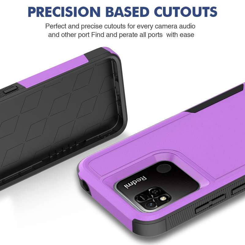 ForXiaomi Redmi 10A / 9C 2 in 1 PC + TPU Phone Case(Purple)