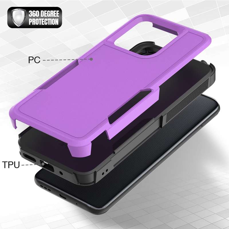 ForXiaomi Redmi 10A / 9C 2 in 1 PC + TPU Phone Case(Purple)