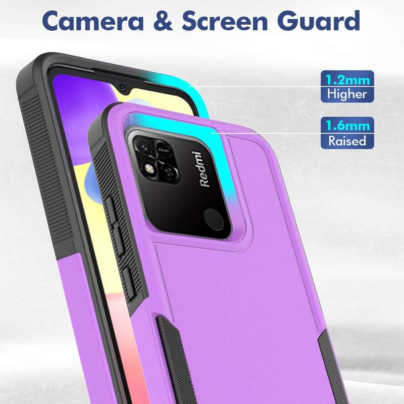 ForXiaomi Redmi 10A / 9C 2 in 1 PC + TPU Phone Case(Purple)