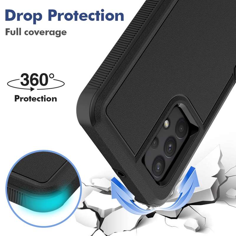For Samsung Galaxy A32 4G 2 in 1 PC + TPU Phone Case(Black)