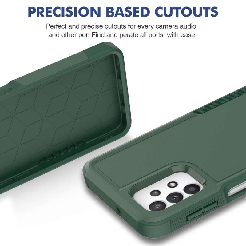 For Samsung Galaxy A32 5G 2 in 1 PC + TPU Phone Case(Dark Green)