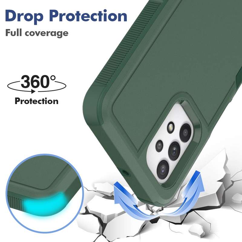 For Samsung Galaxy A32 5G 2 in 1 PC + TPU Phone Case(Dark Green)
