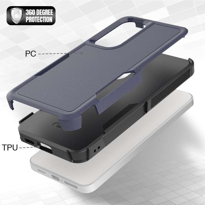 For Samsung Galaxy S24 5G 2 in 1 PC + TPU Phone Case(Dark Blue)