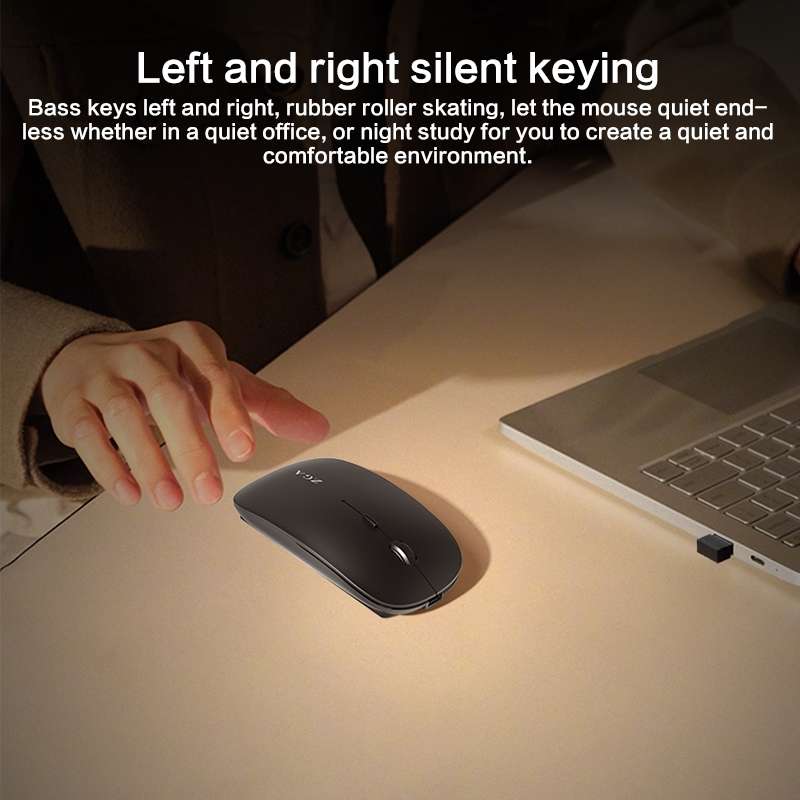 ZGA Chinchilla Dual Mode Wireless 2.4G + Bluetooth 5.0 Mouse(Black)