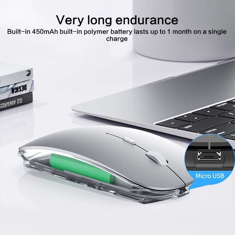 ZGA Chinchilla Dual Mode Wireless 2.4G + Bluetooth 5.0 Mouse(Black)