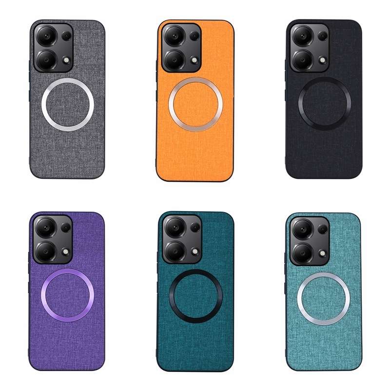 For Xiaomi Redmi Note 13 Pro 4G CD Magsafe Magnetic Cloth Texture Phone Case(Purple)