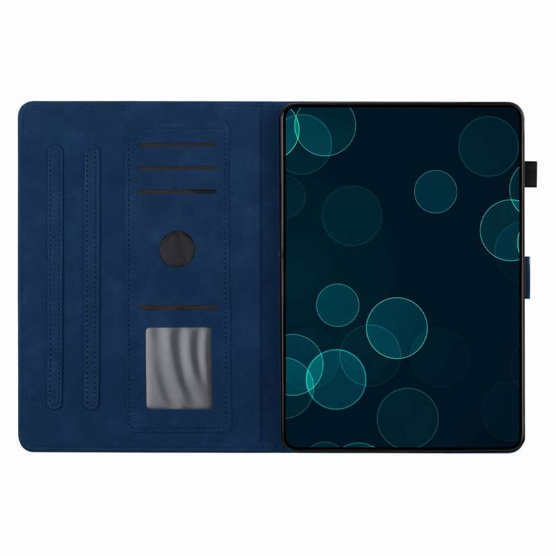 For Xiaomi Redmi Pad SE Coconut Tree Embossed Smart Leather Tablet Case(Blue)