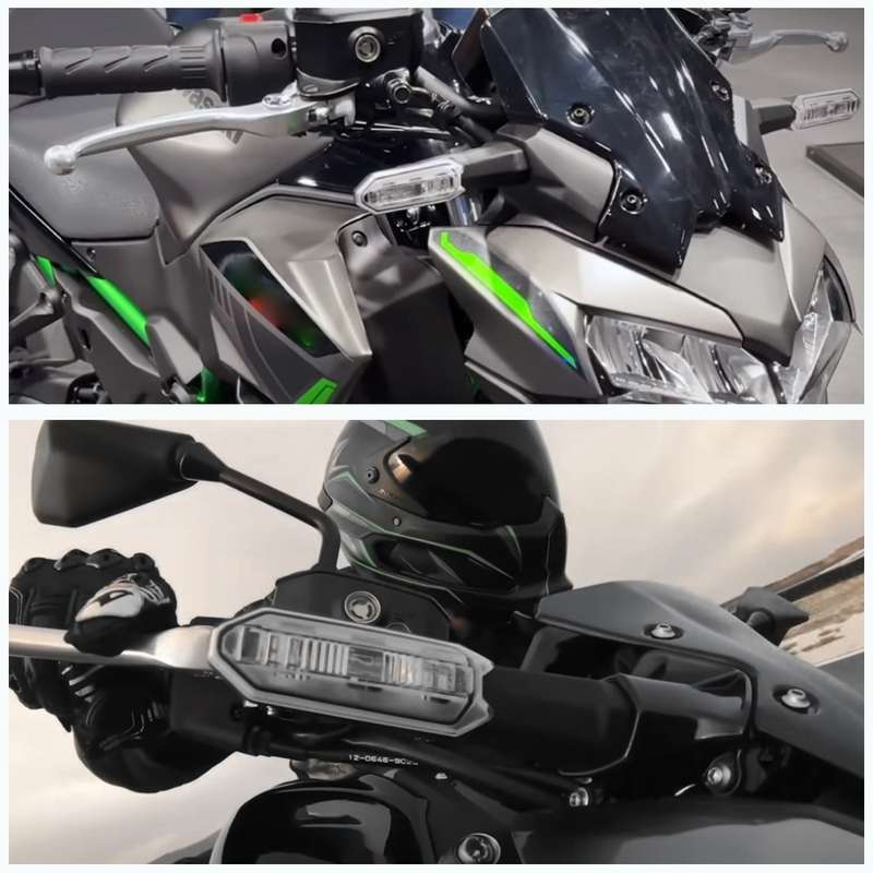 For Kawasaki Versys 650 Z1000R Motorcycles LED Turn Signal Light(Transparent)