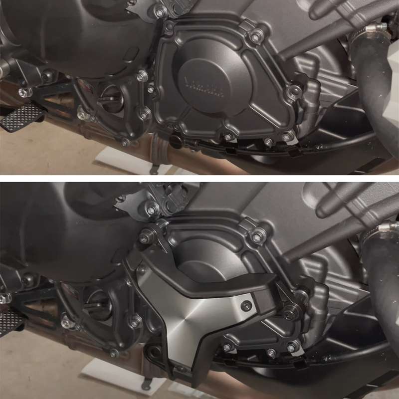 For Yamaha MT-09 2021 Motorcycle Engine Anti Crash Cushion Engine Antifall Protectors(Silver)
