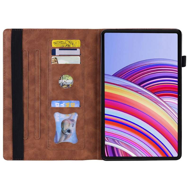 For Xiaomi Redmi Pad Pro 12.1 Splicing Shockproof Leather Tablet Case(Brown)