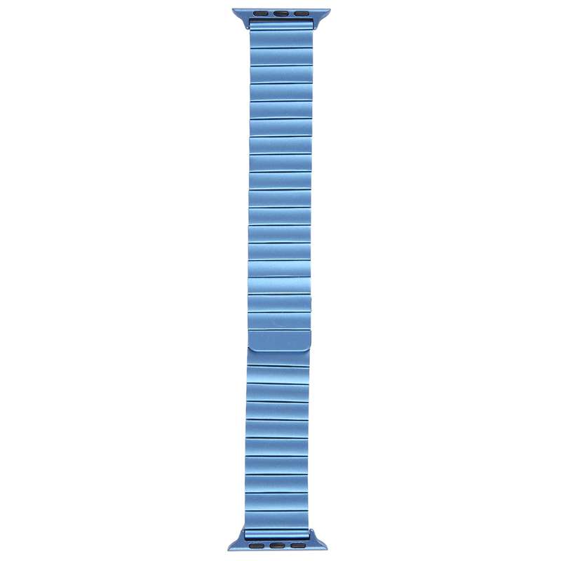 For Apple Watch Ultra 49mm Bamboo Stainless Steel Magnetic Watch Band(Blue)