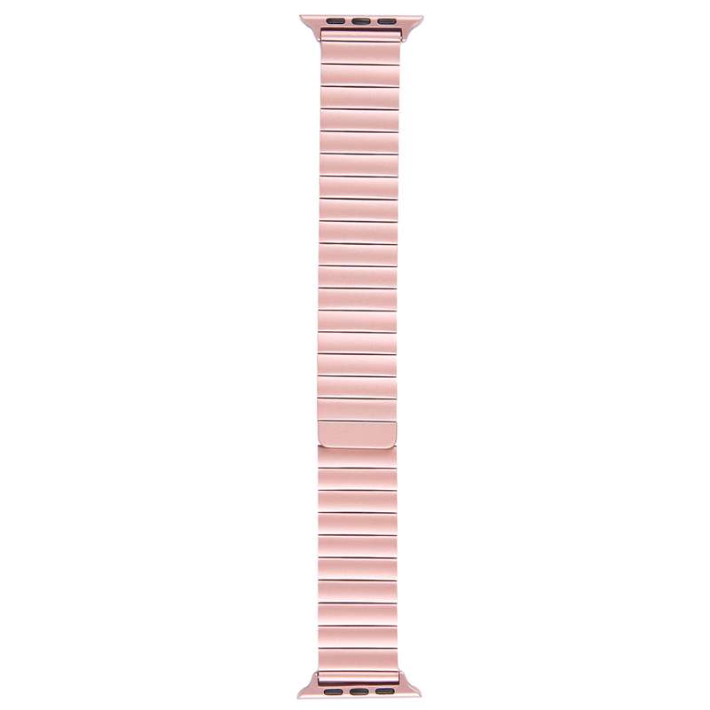 For Apple Watch Series 4 40mm Bamboo Stainless Steel Magnetic Watch Band(Pink)