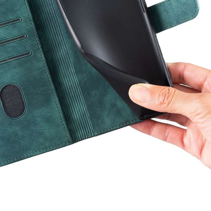 For Xiaomi 13T / 13T Pro Pen Heart Cat Embossed Leather Phone Case(Green)