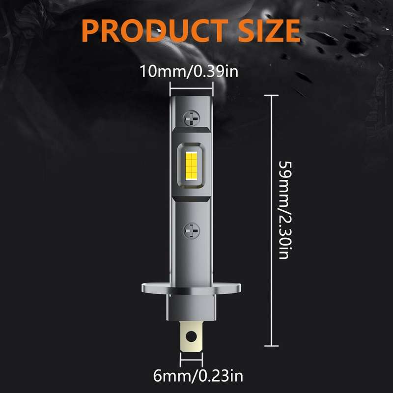 H1 Pair 15W 1500lm 6000K Car LED Direct Plug-in Headlight Bulb