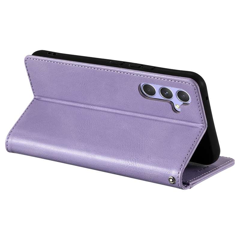 For Samsung Galaxy S23 FE 5G Simple 6-Card Wallet Leather Phone Case(Purple)