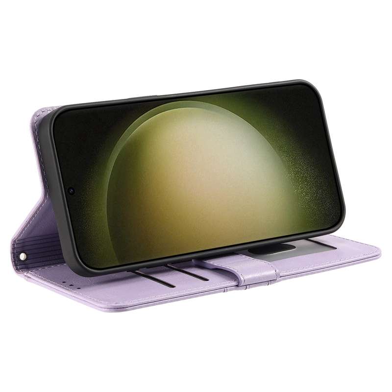 For Samsung Galaxy S23 FE 5G Simple 6-Card Wallet Leather Phone Case(Purple)