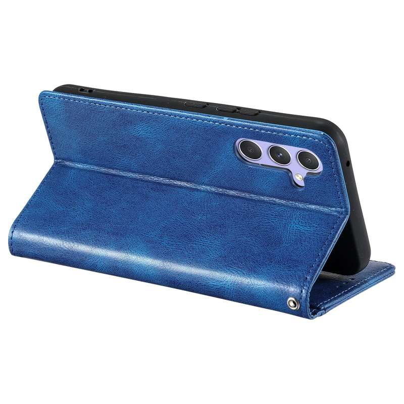 For Samsung Galaxy A54 5G Simple 6-Card Wallet Leather Phone Case(Blue)