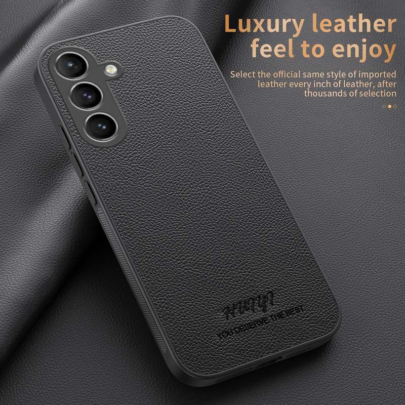 For Samsung Galaxy A34 5G HUIYI Leather Magnetic Phone Case(Black)