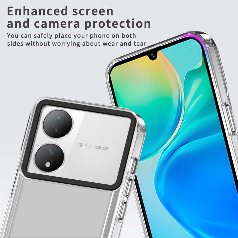 For vivo Y100/T2 5G India Transparent Acrylic + TPU Shockproof Phone Case(Transparent Purple)