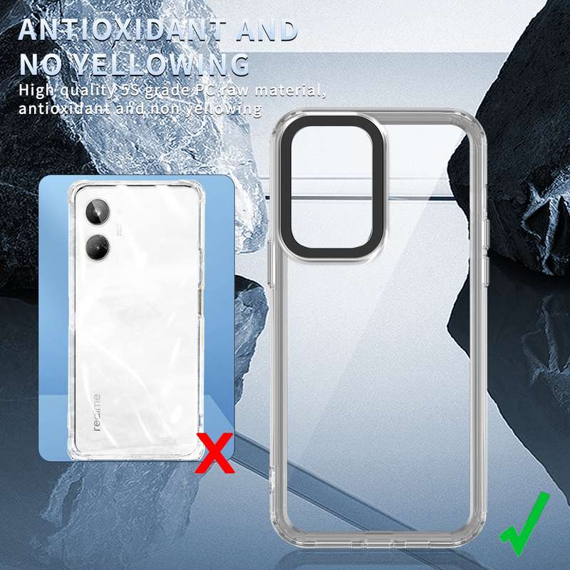 For Realme 10 4G Transparent Acrylic + TPU Shockproof Phone Case(Transparent Purple)