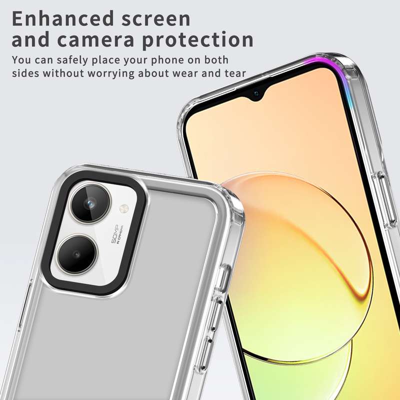 For Realme 10 4G Transparent Acrylic + TPU Shockproof Phone Case(Transparent Purple)