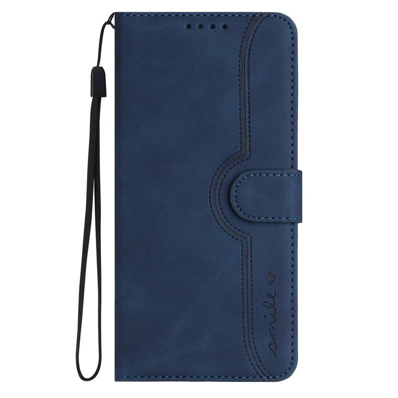 For vivo Y35 4G Global/Y22s 4G Global Heart Pattern Skin Feel Leather Phone Case(Royal Blue)
