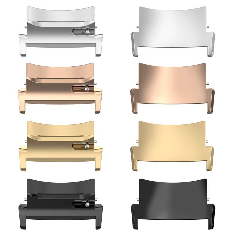 For OPPO Watch X / OnePlus Watch 2 1 Pair 22mm Watch Band Stainless Steel Connector(Silver)