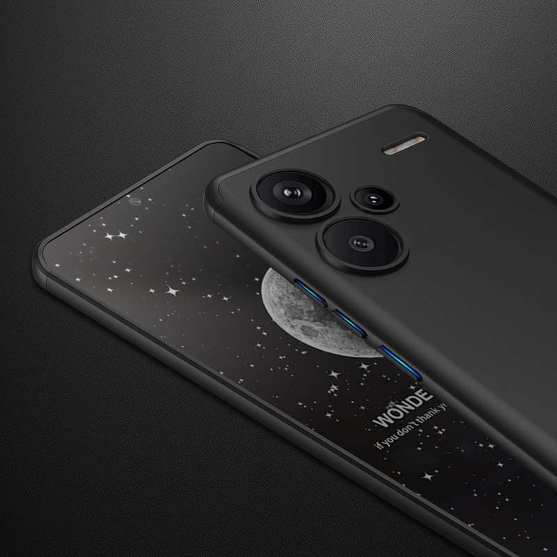 For Xiaomi Redmi Note 13 Pro+ 5G GKK Three Stage Splicing Full Coverage PC Phone Case(Black)