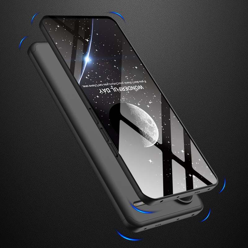 For Xiaomi Redmi Note 13 Pro+ 5G GKK Three Stage Splicing Full Coverage PC Phone Case(Black)