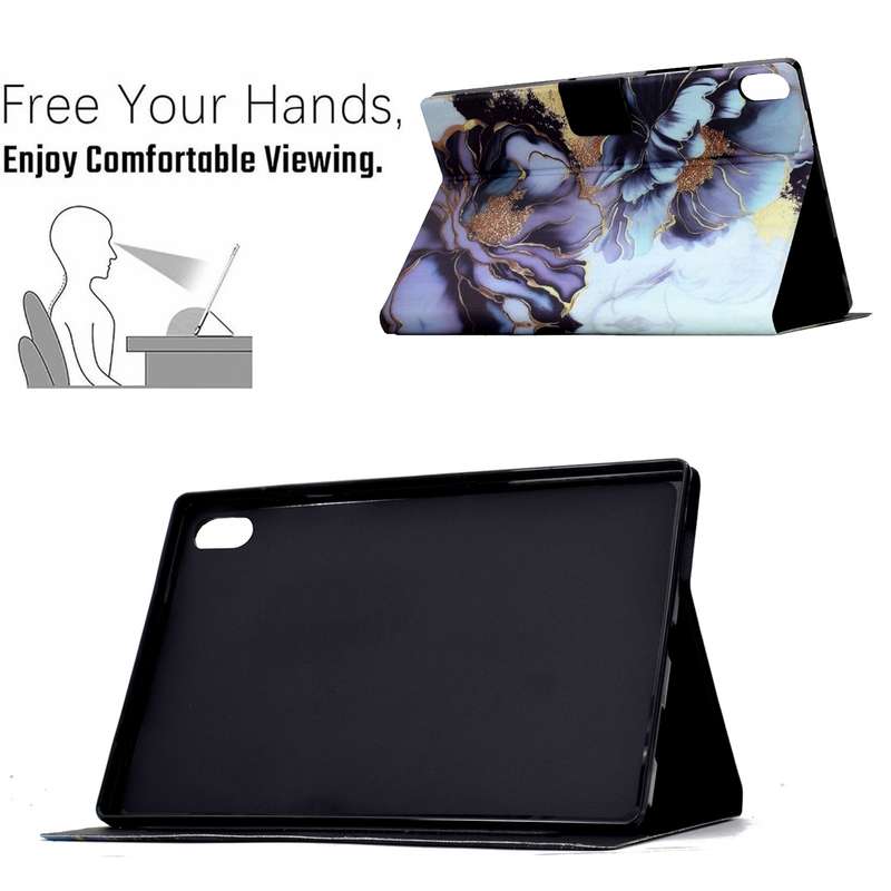 For iPad 10th Gen 10.9 2022 Voltage Painted Smart Leather Tablet Case(Peony)