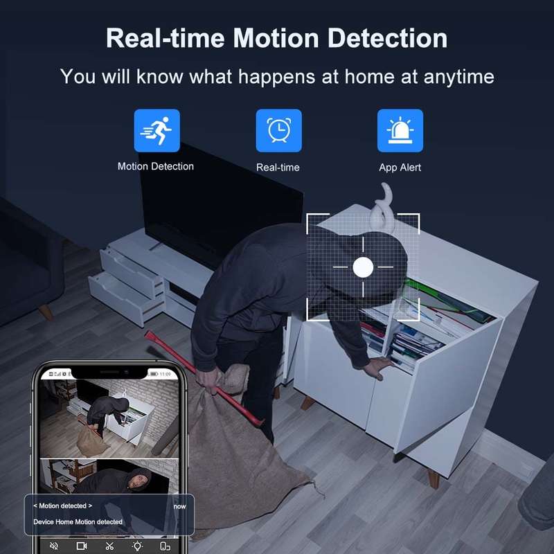 CM-I310M 3MP 180 Degree Panoramic Smart PTZ WiFi Surveillance Camera, EU Plug(White)