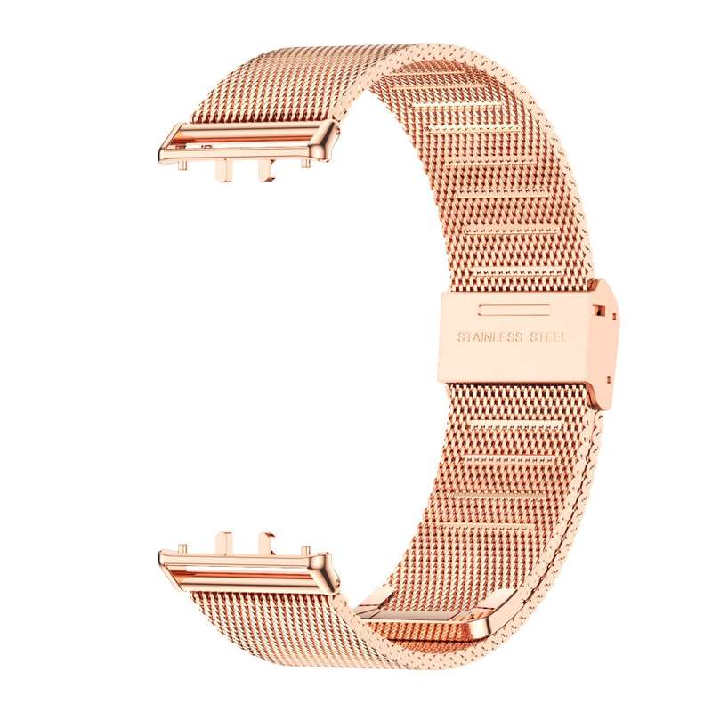 For Samsung Galaxy Fit 3 Mijobs Milan Buckle Metal Watch Band(Rose Gold)