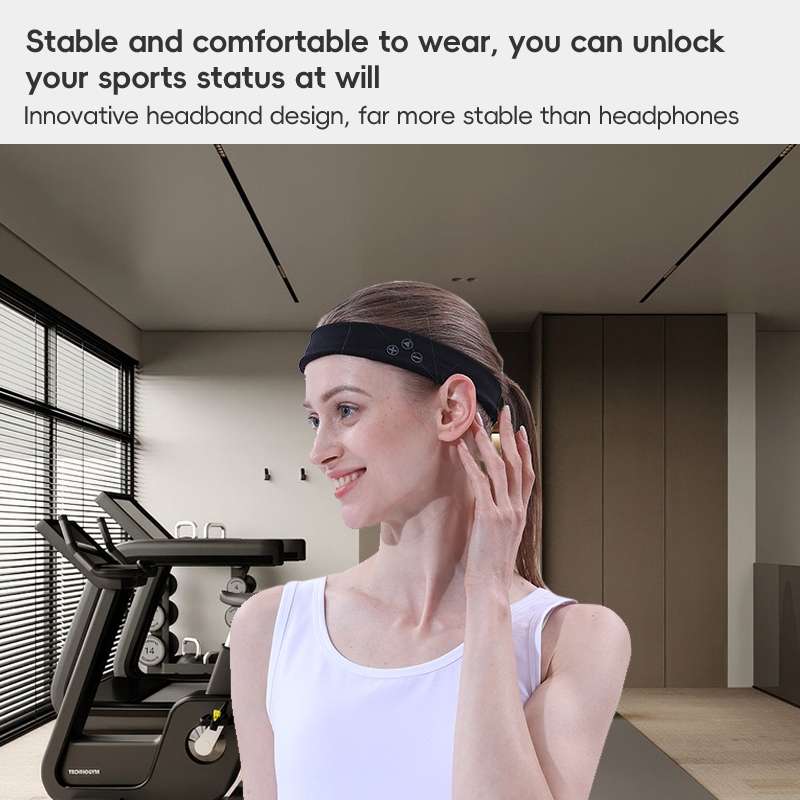 Mucro B01 Turban Style Wireless Bluetooth Headset Sports Headband(Black)