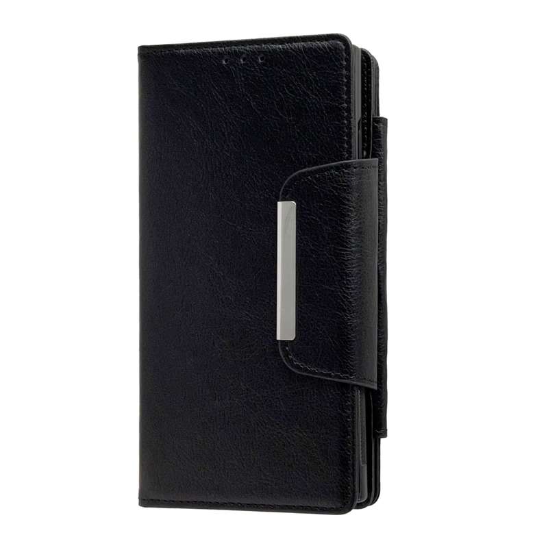 For Samsung Galaxy A55 5G Multifunctional 7-Card Wallet Leather Phone Case(Black)