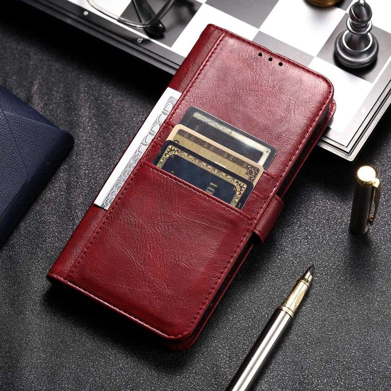 For Xiaomi Redmi Note 13 Pro 4G Simple 6-Card Wallet Leather Phone Case(Wine Red)