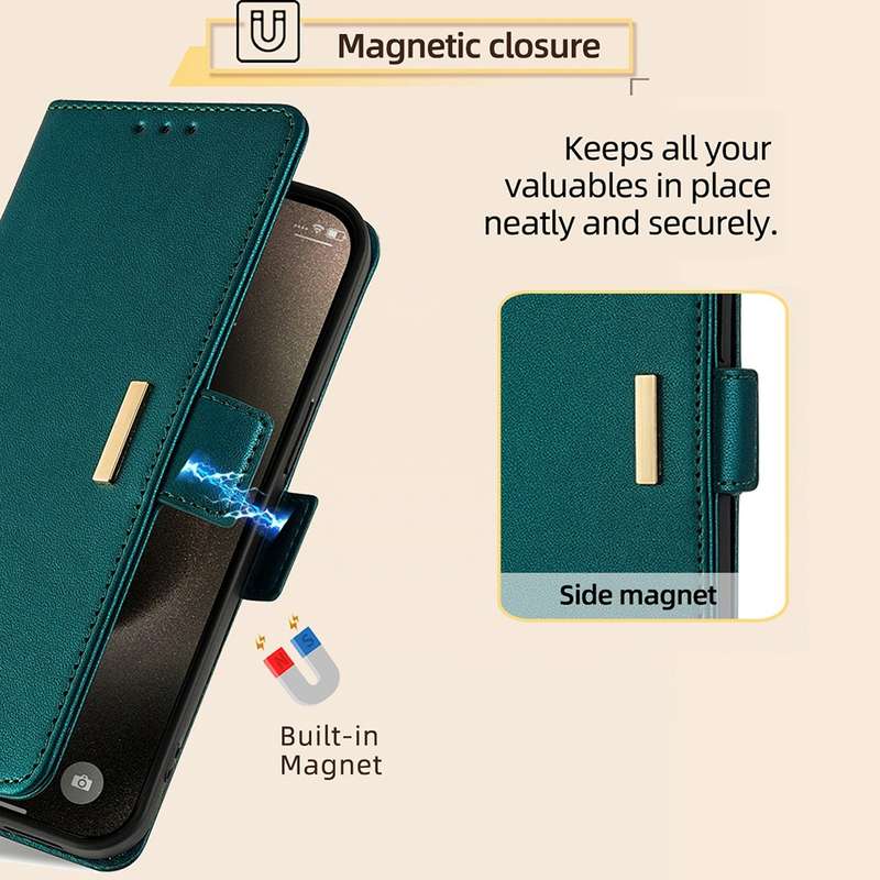 For iPhone 14 Pro Max Crossbody Chain Leather Phone Case(Green)