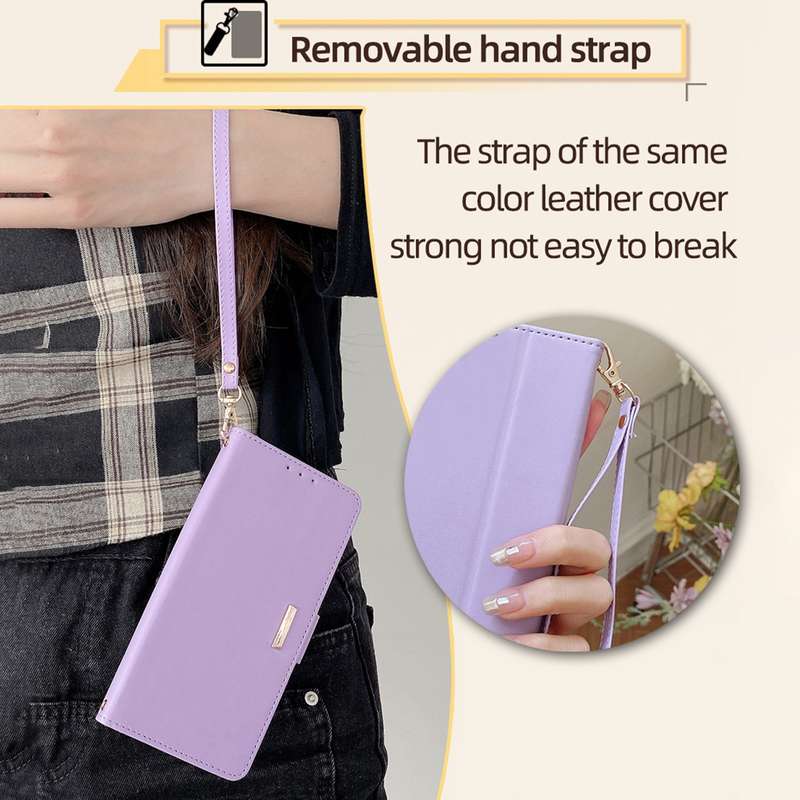 For Samsung Galaxy S23 FE 5G Crossbody Chain Leather Phone Case(Purple)