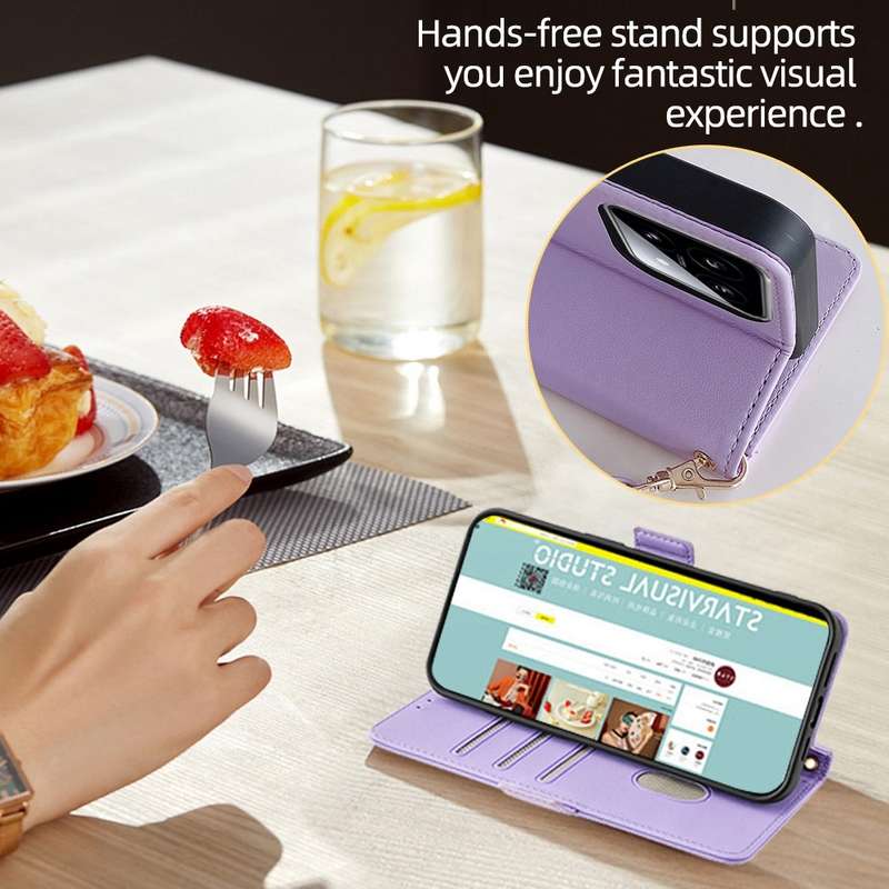 For Samsung Galaxy S23 FE 5G Crossbody Chain Leather Phone Case(Purple)