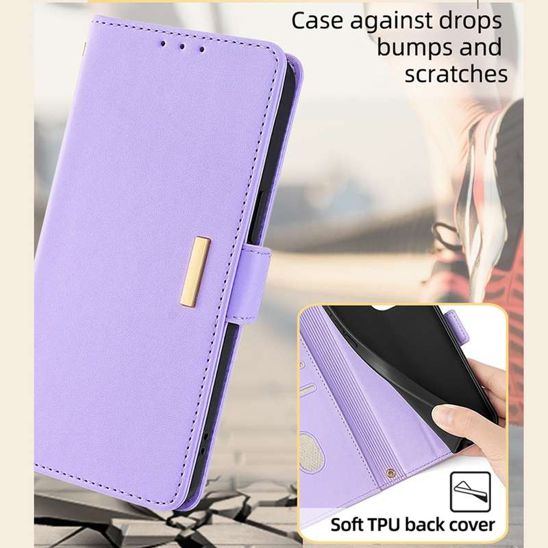 For Samsung Galaxy S23 FE 5G Crossbody Chain Leather Phone Case(Purple)