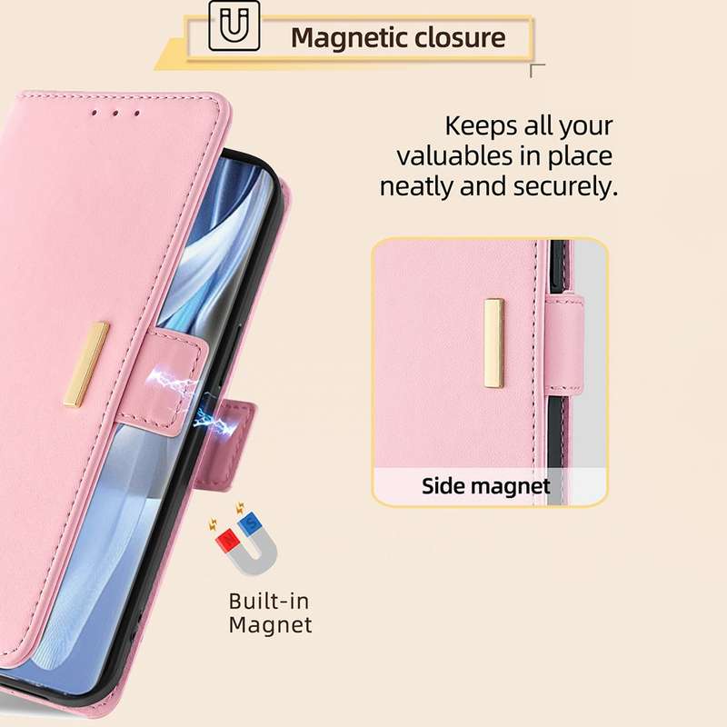 For Samsung Galaxy M54 5G Crossbody Chain Leather Phone Case(Pink)