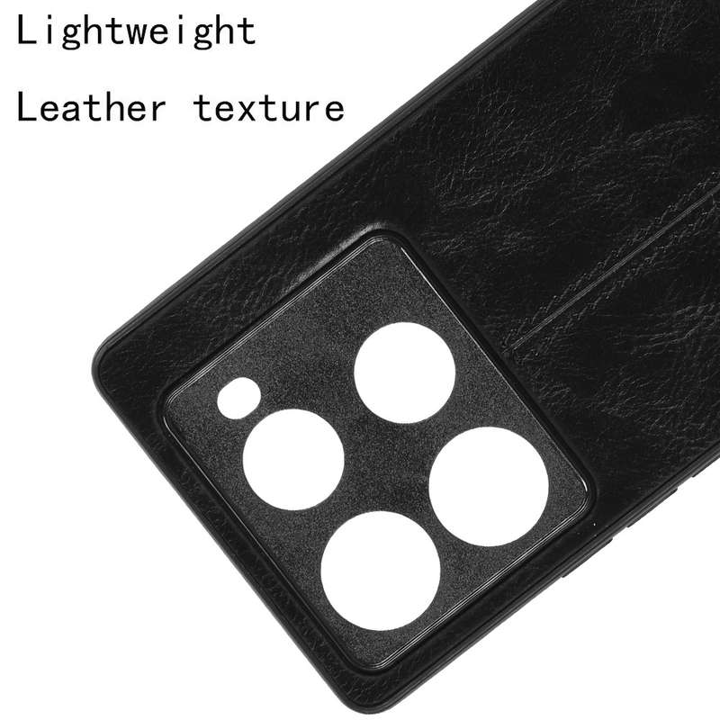 For Infinix Note 40 Pro 4G Cow Pattern Sewing Card Bag Phone Case(Black)