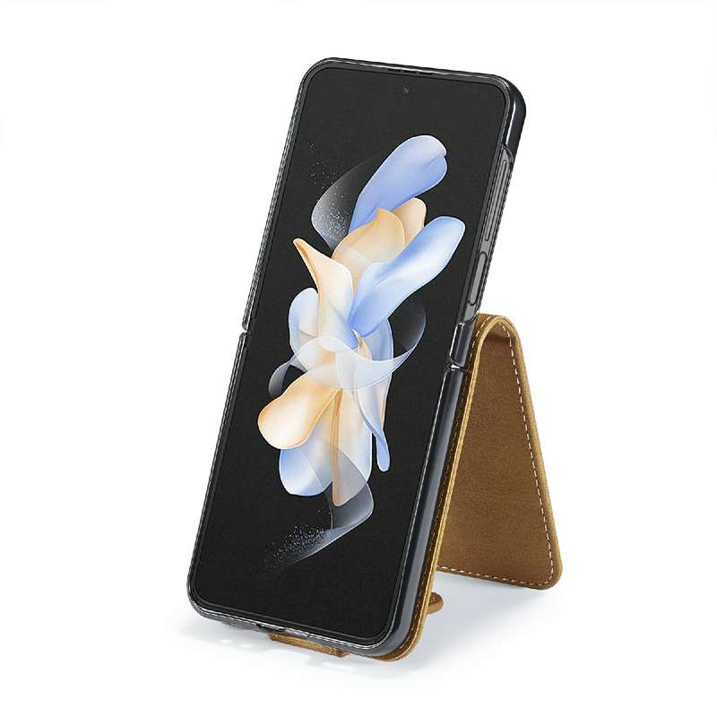 For Samsung Galaxy Z Flip6 5G LC.IMEEKE Calf Texture Leather Phone Case(Brown)