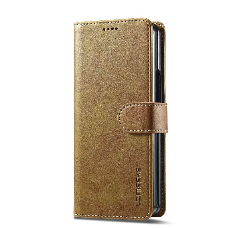 For Samsung Galaxy Z Fold6 5G LC.IMEEKE Calf Texture Leather Phone Case(Brown)
