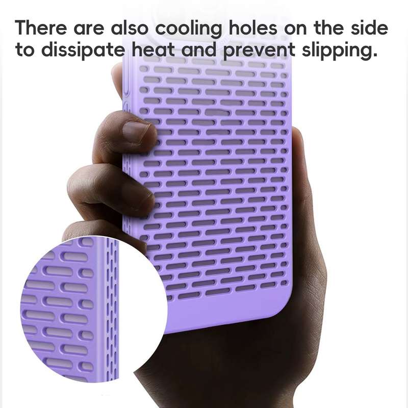 For iPhone 12 Hollow Heat Dissipation TPU Phone Case(Green)