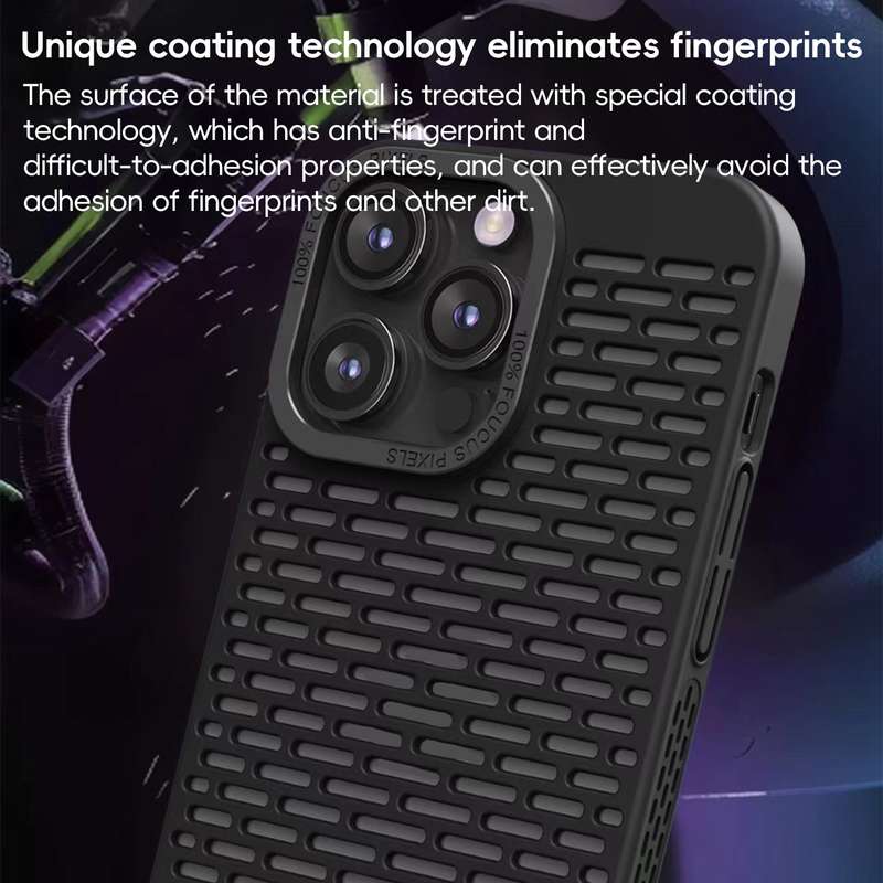 For iPhone 12 Hollow Heat Dissipation TPU Phone Case(Green)