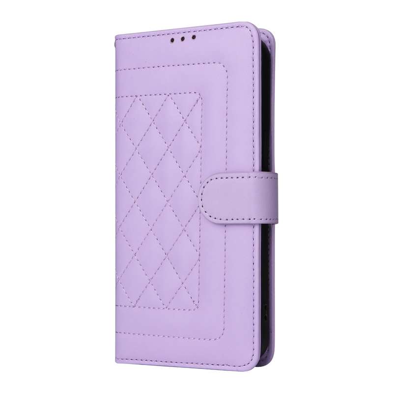 For Realme 9i / OPPO A36 / A96 Diamond Lattice Leather Flip Phone Case(Light Purple)
