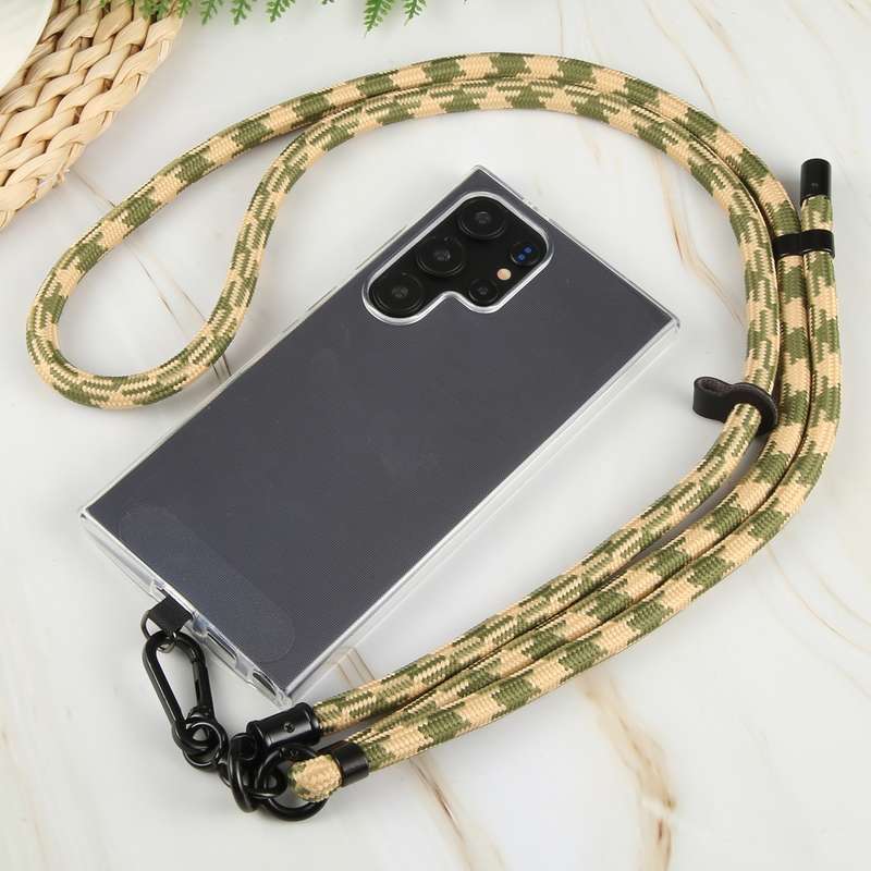 8mm Adjustable Phone Anti-lost Neck Chain Nylon Crossbody Lanyard, Adjustable Length: about 75-