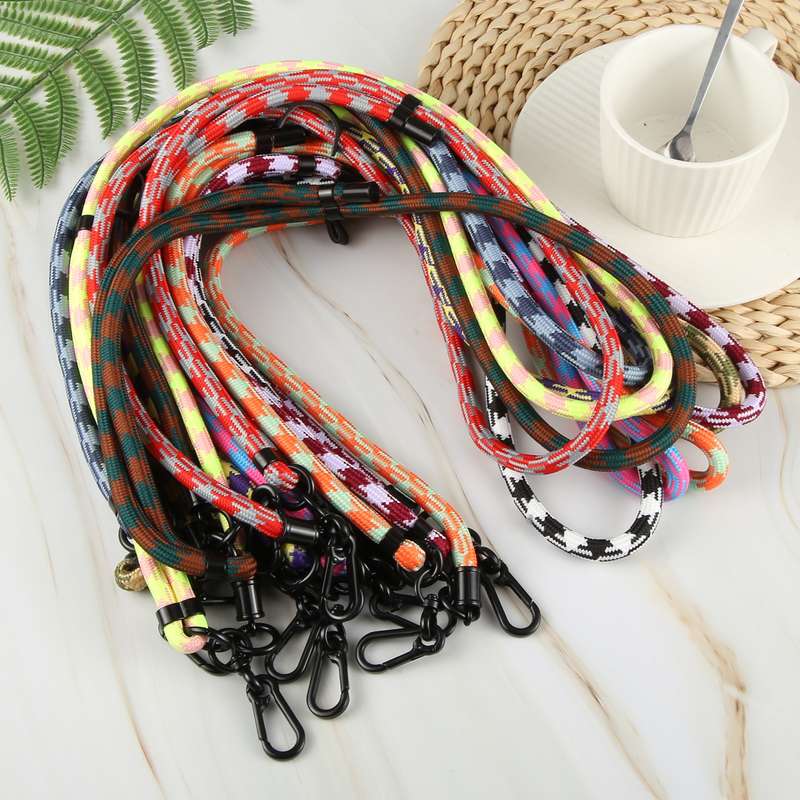 8mm Adjustable Phone Anti-lost Neck Chain Nylon Crossbody Lanyard, Adjustable Length: about 75-